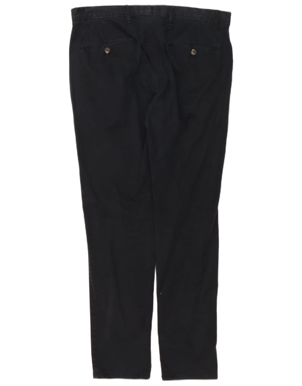 Gap Mens Skinny Chino Trousers W36 L32 Black Cotton