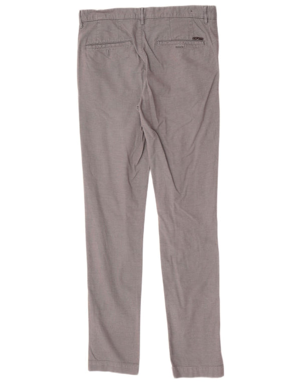 Zara Mens Slim Chino Trousers EU 40 Medium W31 L31 Grey Cotton