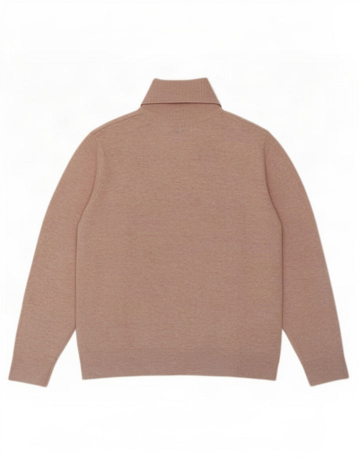 Marks & Spencer Womens Roll Neck Jumper Sweater UK 14 Medium Pink Polyester