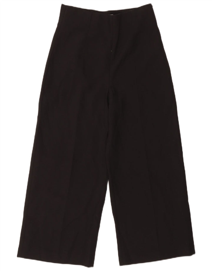Zara Womens Wide Leg Casual Trousers Medium W28 L25 Black