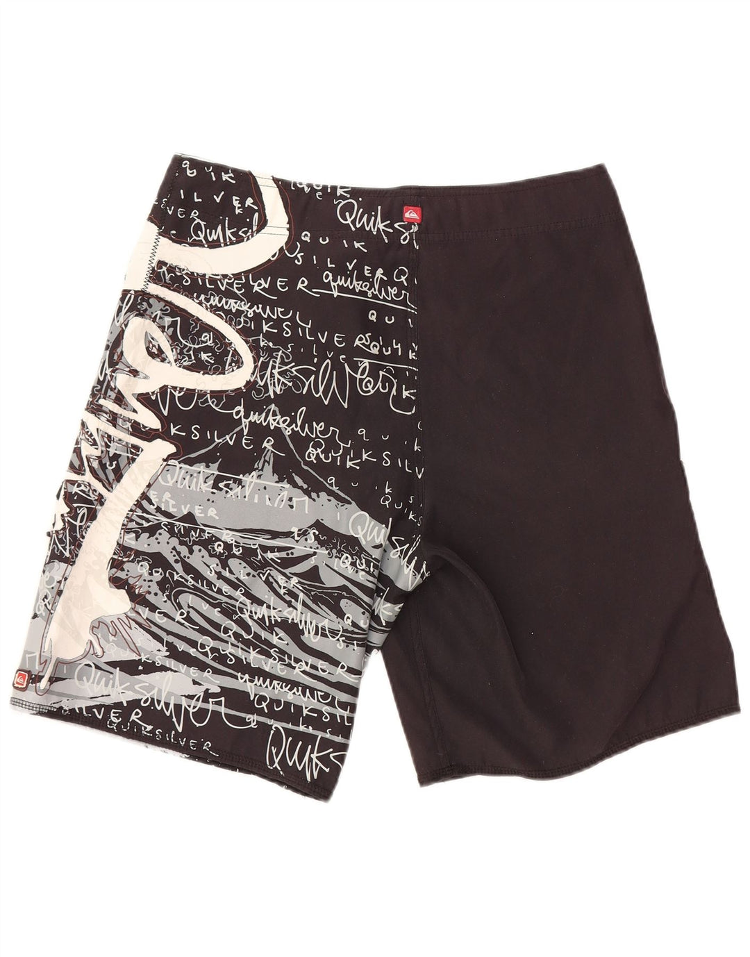 QUIKSILVER Mens Graphic Swimming Shorts Small Black Polyester