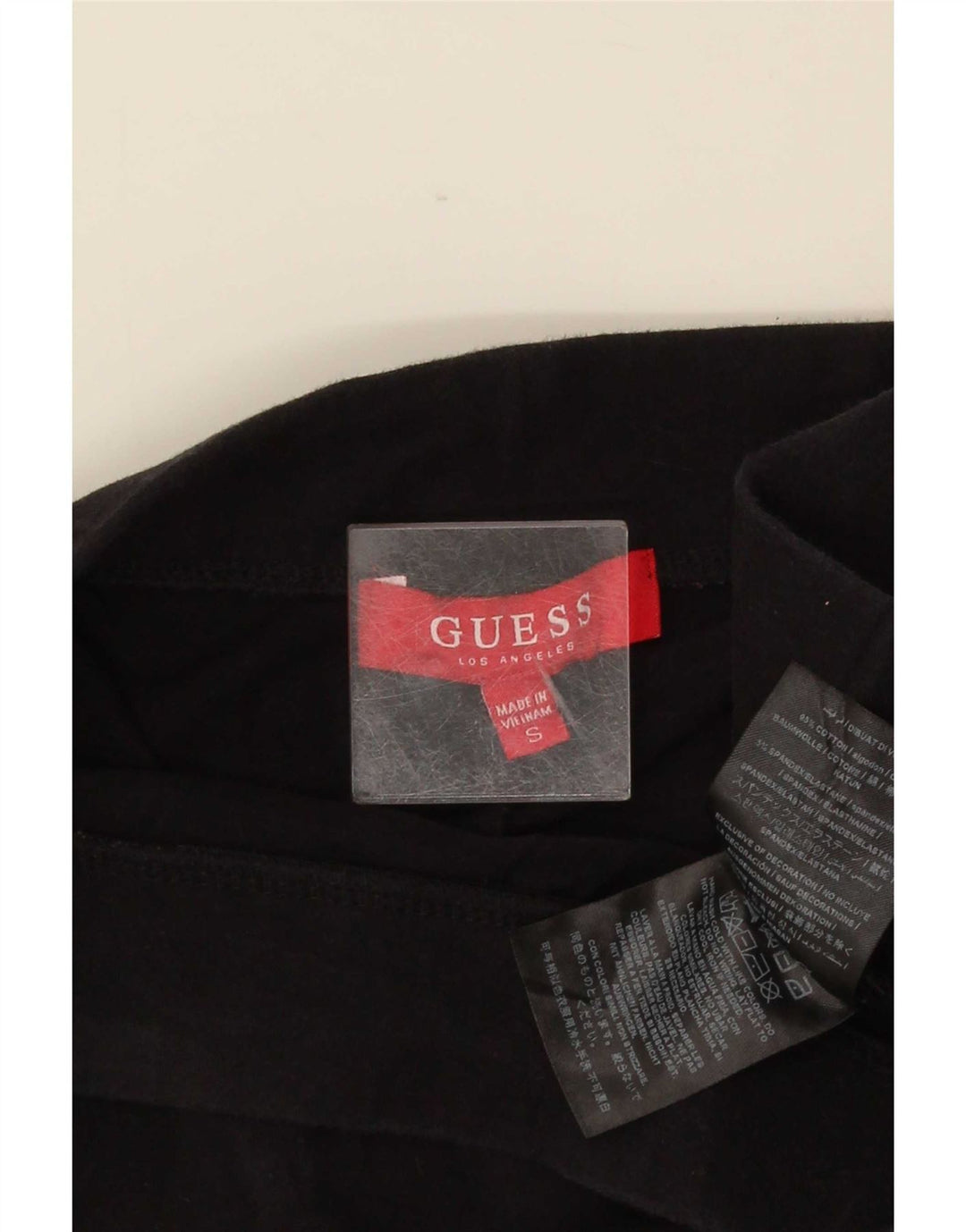 Guess Womens Leggings UK 10 Small W Black Cotton