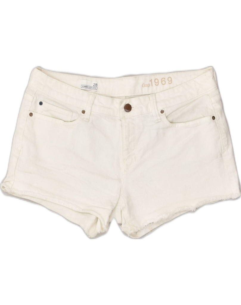 GAP Womens Denim Shorts W28 Medium White | Vintage Gap | Thrift | Second-Hand Gap | Used Clothing | Messina Hembry 