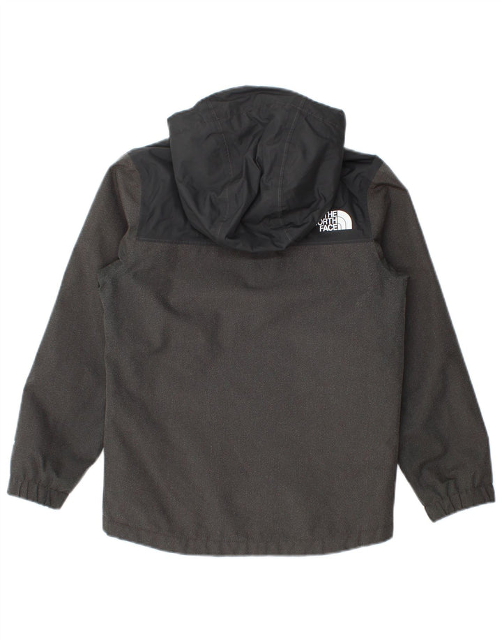The North Face Boys Windbreaker Jacket 7-8 Years Small Grey Colourblock