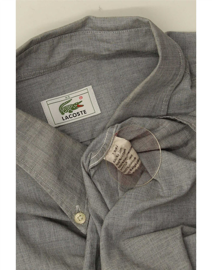 Lacoste Mens Shirt Size 45 XL Grey Cotton