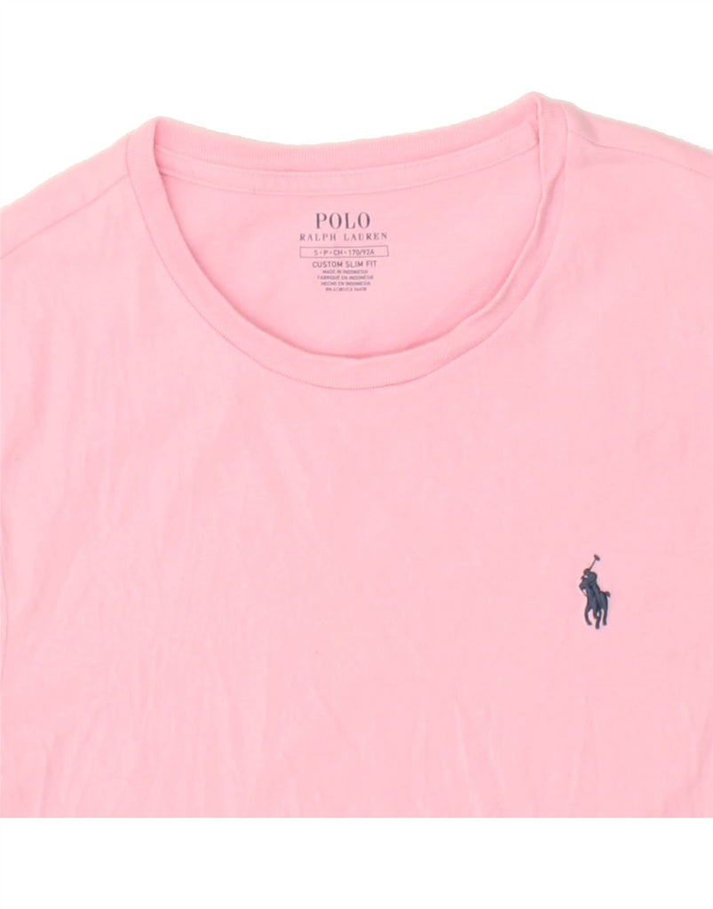 POLO RALPH LAUREN Womens Custom Slim Fit T-Shirt Top UK 10 Small Pink | Vintage Polo Ralph Lauren | Thrift | Second-Hand Polo Ralph Lauren | Used Clothing | Messina Hembry 