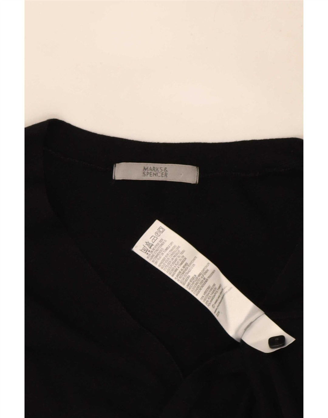 Marks & Spencer Womens Cardigan Sweater UK 16 Large Black Viscose