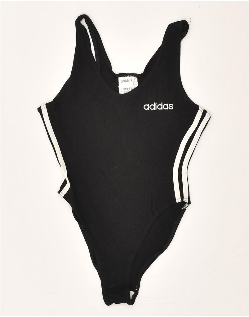 ADIDAS Womens Swimwear UK 8 Small Black Cotton | Vintage Adidas | Thrift | Second-Hand Adidas | Used Clothing | Messina Hembry 