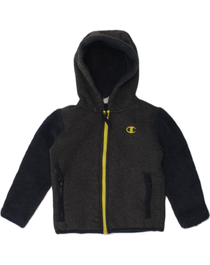 CHAMPION Boys Sherpa Zip Hoodie Sweater 3-4 Years 2XS Navy Blue | Vintage Champion | Thrift | Second-Hand Champion | Used Clothing | Messina Hembry 