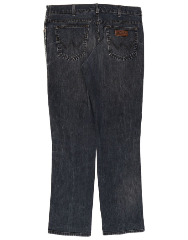 Wrangler Mens Texas Stretch Straight Jeans W38 L34 Navy Blue Cotton