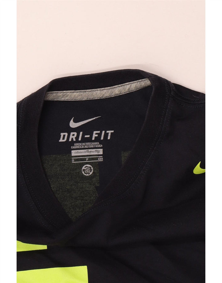 Nike Mens Dri Fit Graphic T-Shirt Top Small Navy Blue