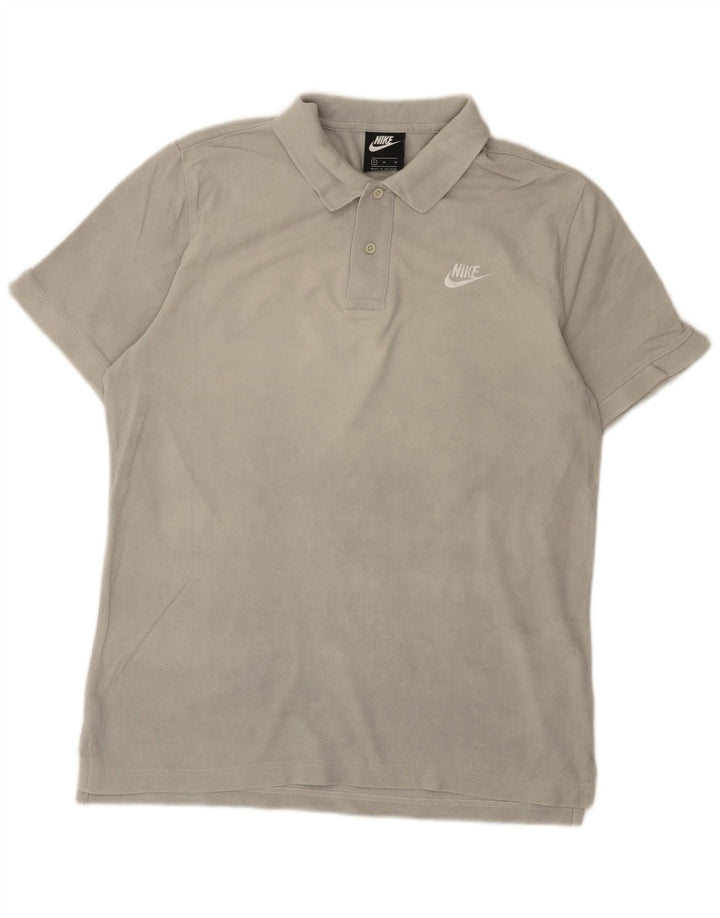 Nike Mens Polo Shirt Medium Grey Cotton
