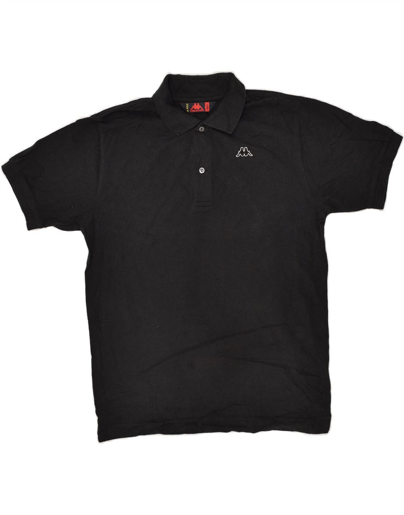 KAPPA Mens Polo Shirt Small Black Cotton | Vintage Kappa | Thrift | Second-Hand Kappa | Used Clothing | Messina Hembry 