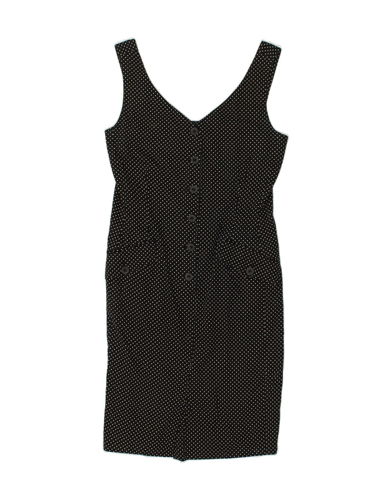 SPORTMAX Womens Sleeveless Sheath Dress UK 12 Medium  Black Polka Dot | Vintage Sportmax | Thrift | Second-Hand Sportmax | Used Clothing | Messina Hembry 