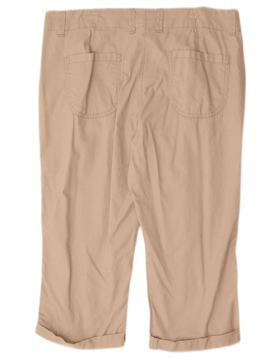 Marks & Spencer Womens Bermuda Shorts UK 12 Medium W32  Beige Cotton