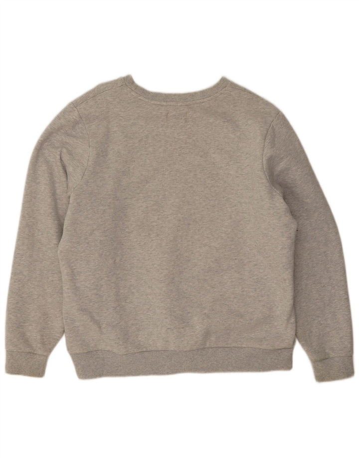 Superdry Womens Oversized Sweatshirt Jumper UK 16 Large  Grey Cotton