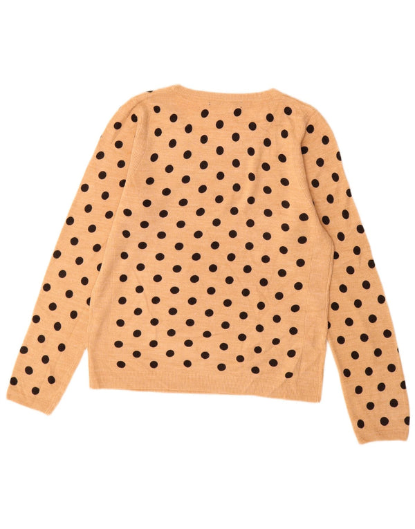 MARKS & SPENCER Womens Boat Neck Jumper Sweater UK 10 Small Beige