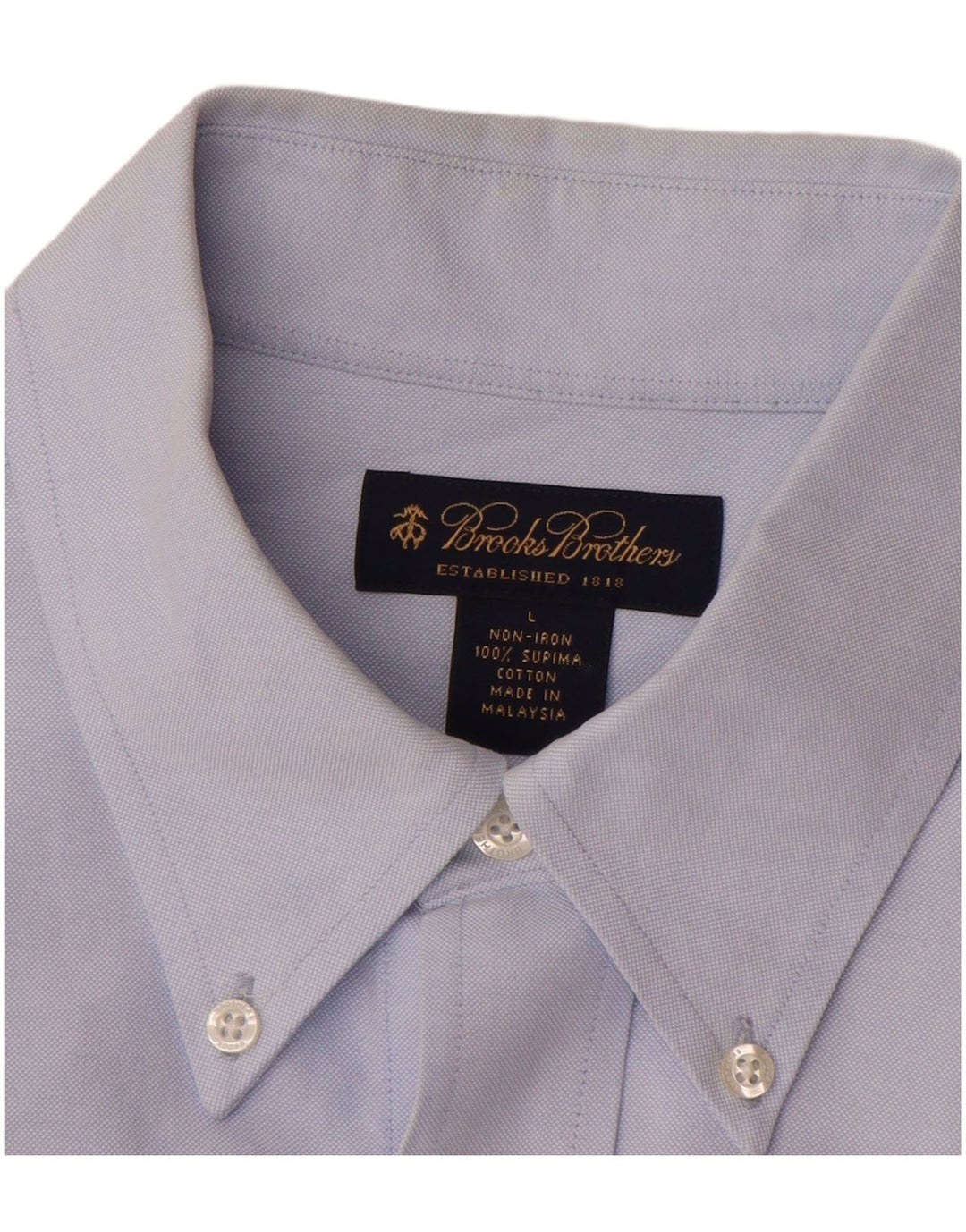 Brooks Brothers Mens Shirt Large Blue Cotton
