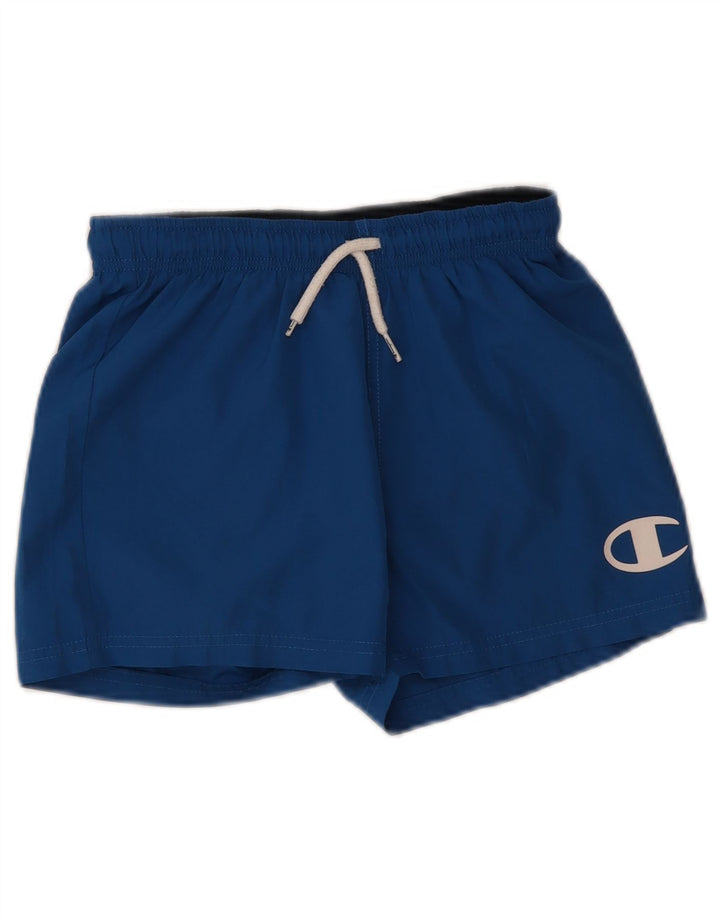 Champion Boys Graphic Sport Shorts 9-10 Years Medium Blue Polyester