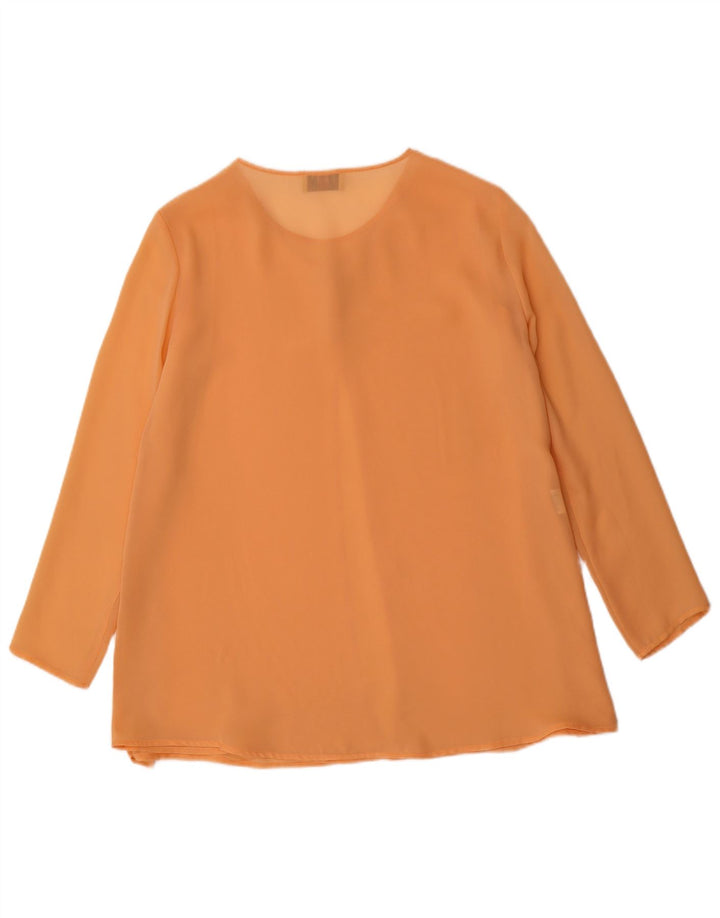 Oui Womens Shirt Blouse UK 10 Small Orange Polyester
