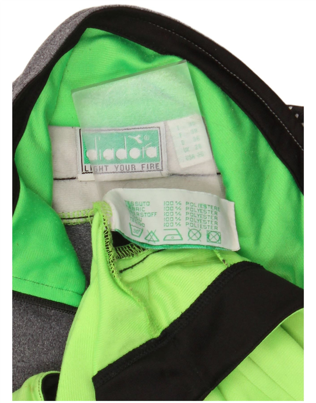 Diadora Boys Tracksuit Top Jacket 13-14 Years Grey Colourblock Polyester