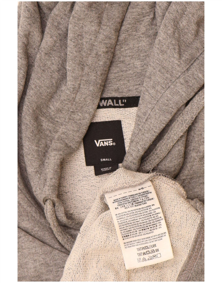 Vans Mens Zip Hoodie Sweater Small Grey Cotton