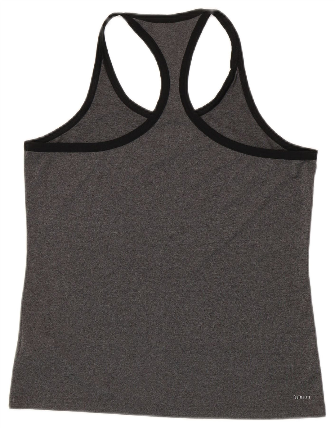 ADIDAS Womens Climalite Graphic Vest Top UK 12/14 Medium Grey Polyester