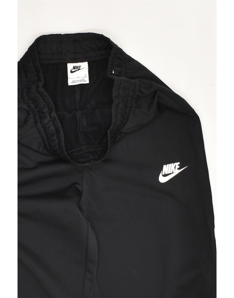 NIKE Girls Tracksuit Trousers 10-11 Years Large Black Polyester | Vintage Nike | Thrift | Second-Hand Nike | Used Clothing | Messina Hembry 