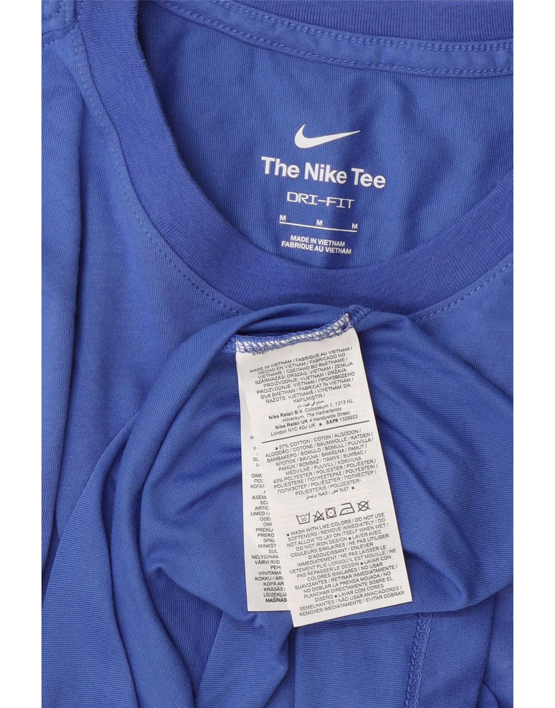 Nike Mens Graphic T-Shirt Top Medium Blue Cotton