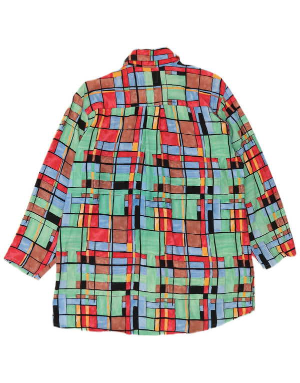 Vintage Womens Tall Loose Fit Shirt EU 38/40 Medium Multicoloured Geometric