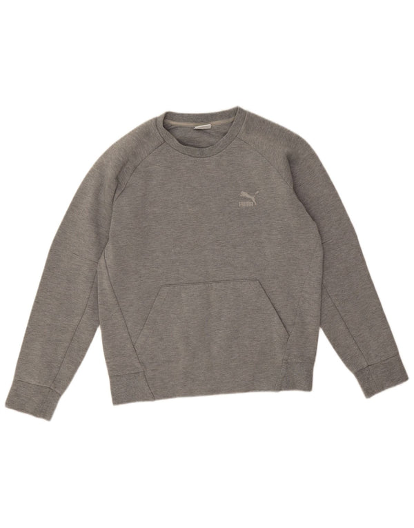 Puma Mens Sweatshirt Jumper XS Grey Cotton