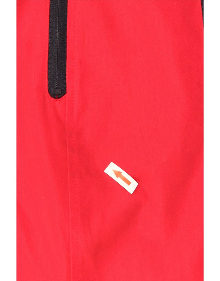 Nautica Mens Hooded Raincoat UK 12 Medium Red Polyester