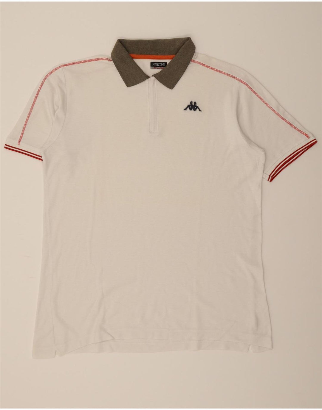 KAPPA Mens Polo Shirt 2XL White Cotton Vintage Kappa and Second-Hand Kappa from Messina Hembry 