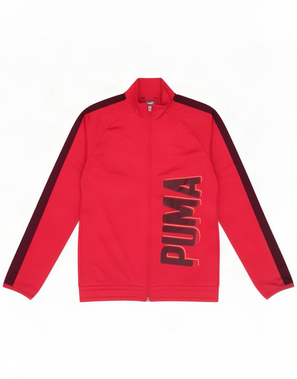 Puma Girls Graphic Tracksuit Top Jacket 11-12 Years Pink Colourblock