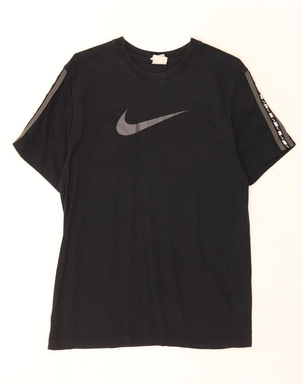 Nike Mens Graphic T-Shirt Top Medium Black Cotton