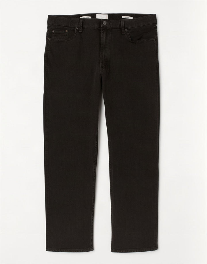 Marks & Spencer Mens Regular Fit Straight Jeans W38 L31 Black Cotton