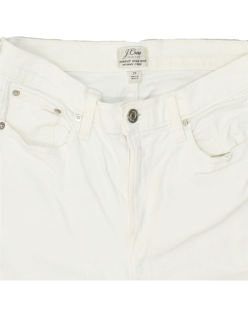 J. CREW Womens Lookout High Waist Skinny Cropped Jeans W29 L26  White | Vintage J. Crew | Thrift | Second-Hand J. Crew | Used Clothing | Messina Hembry 