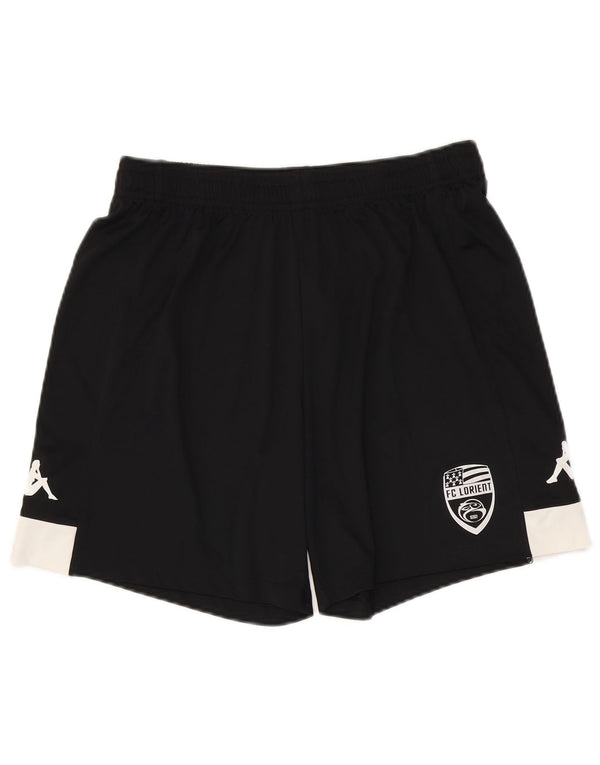 Kappa Boys FC Lorient Graphic Sport Shorts 13-14 Years XL Black Colourblock