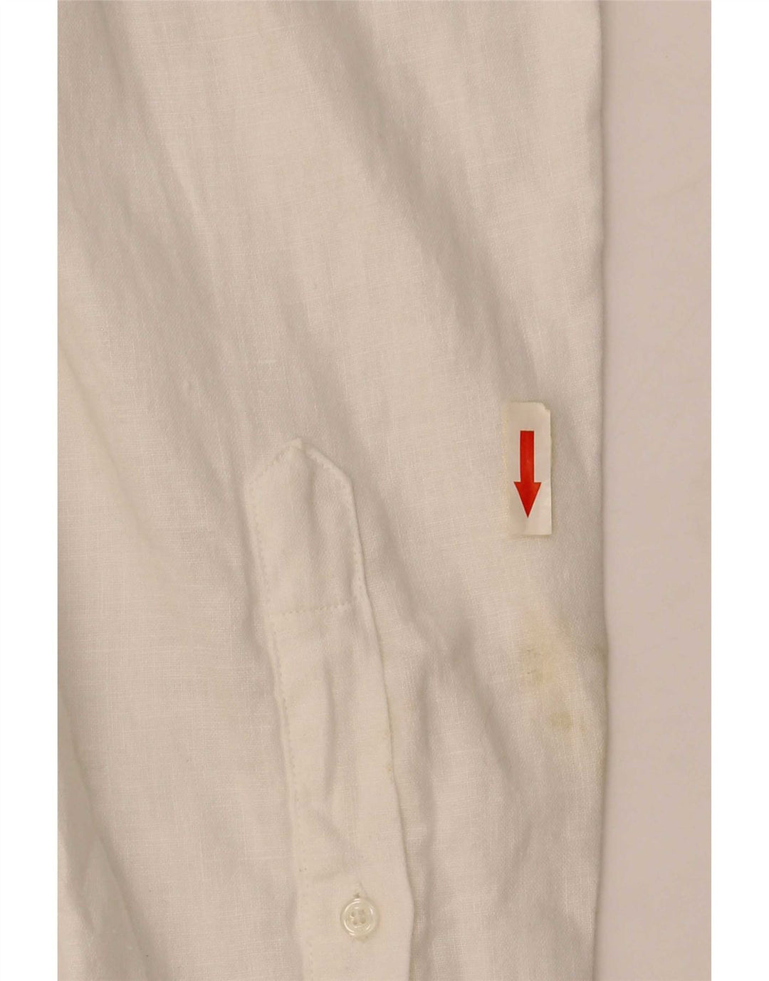 Trussardi Mens Shirt Size 43 Large White Linen