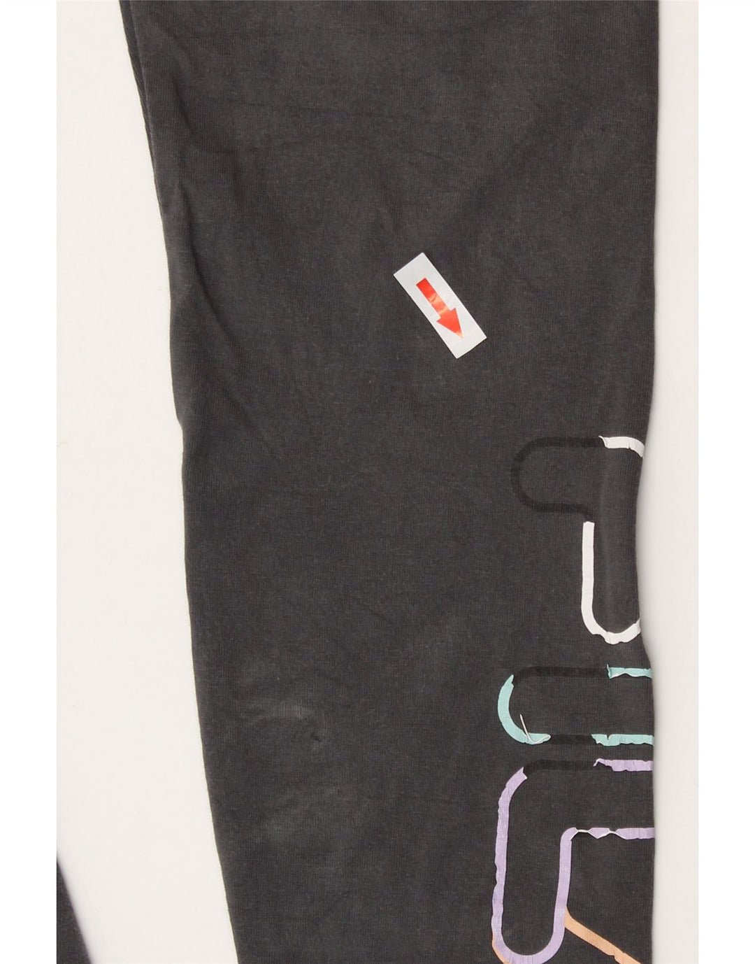 Fila Womens Graphic Leggings UK 10 Small Grey Cotton