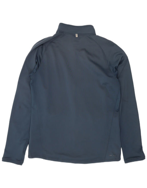 Nike Mens Tracksuit Top Jacket Medium Blue Polyester