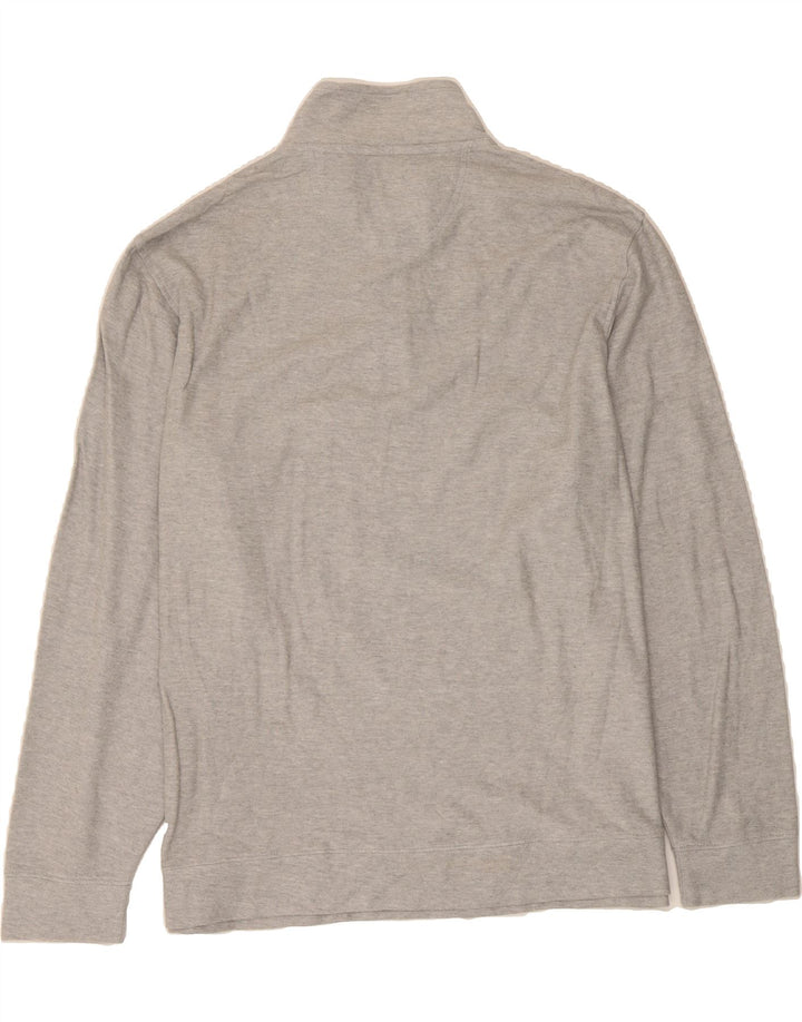 IZOD Mens Relaxed Classics Zip Neck Sweatshirt Jumper 2XL Grey Cotton Vintage Izod and Second-Hand Izod from Messina Hembry 