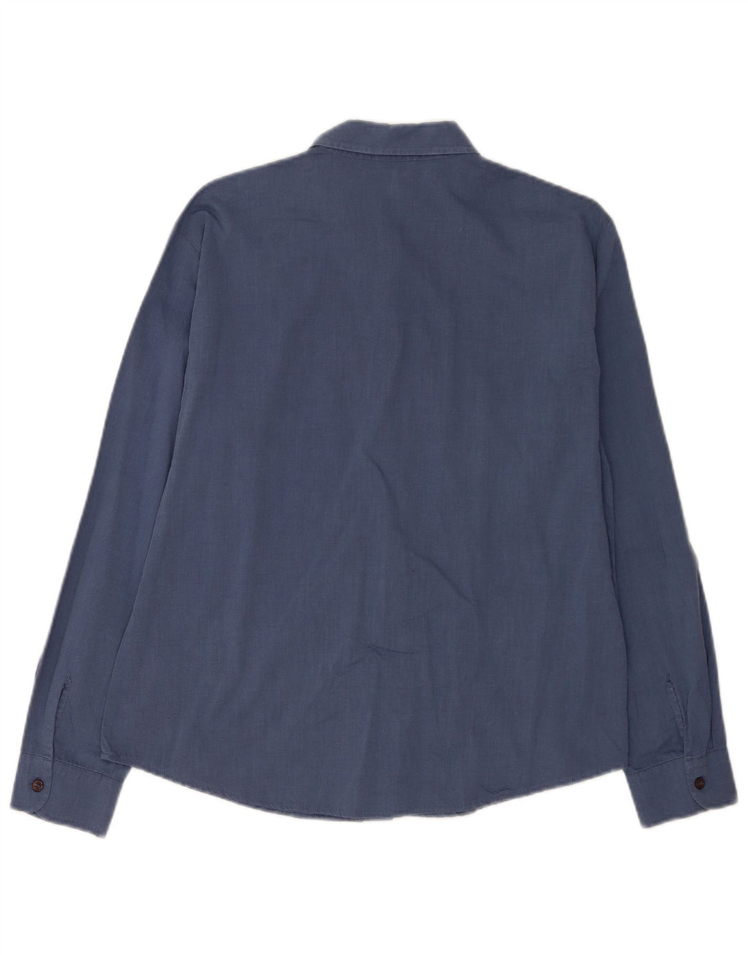 Benetton Womens Shirt UK 16 Large Navy Blue Cotton