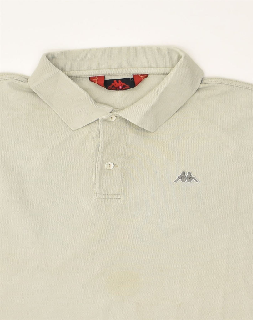 KAPPA Mens Polo Shirt Large Beige Cotton | Vintage Kappa | Thrift | Second-Hand Kappa | Used Clothing | Messina Hembry 