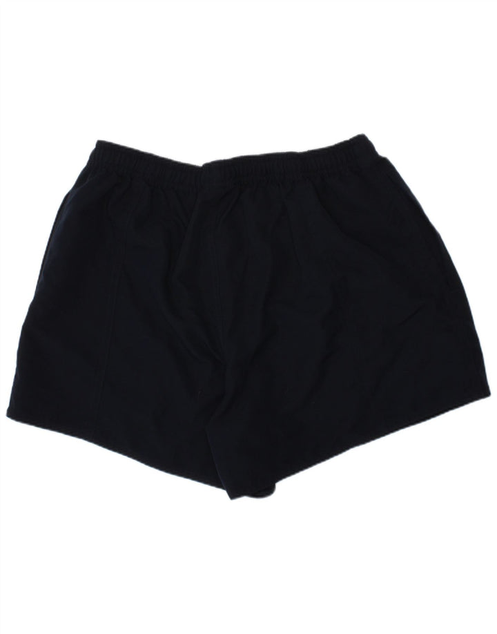 REEBOK Womens Sport Shorts UK 10 Small Navy Blue Polyester