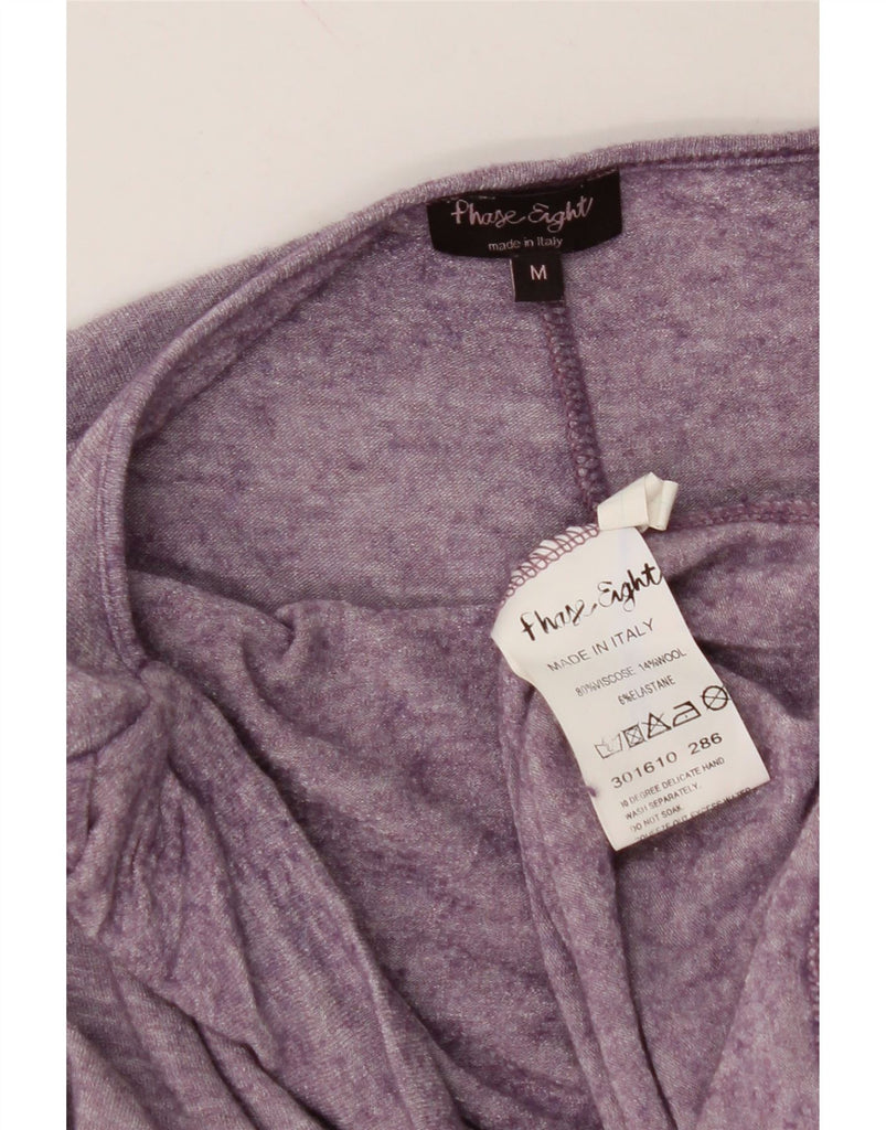 PHASE EIGHT Womens 3/4 Sleeve Boat Neck Jumper Sweater UK 14 Medium Purple Vintage Phase Eight and Second-Hand Phase Eight from Messina Hembry 
