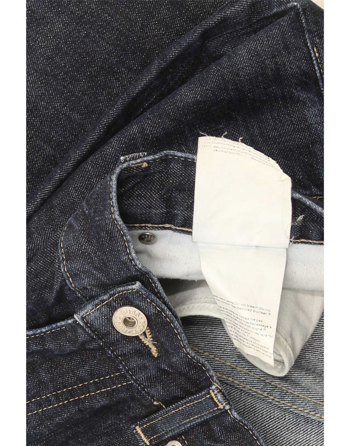 Hugo Boss Mens Straight Jeans W32 L32 Navy Blue Cotton