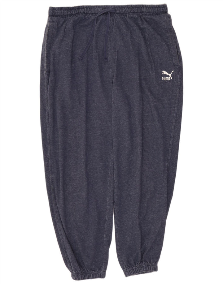 PUMA Mens Tracksuit Trousers Joggers XL  Navy Blue Cotton