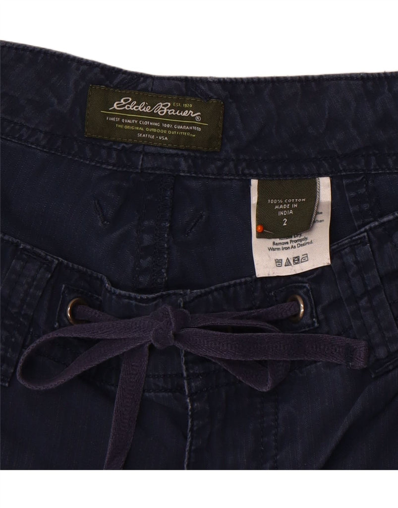EDDIE BAUER Womens Seattle Cargo Bermuda Shorts US 2 XS W26  Navy Blue Vintage Eddie Bauer and Second-Hand Eddie Bauer from Messina Hembry 