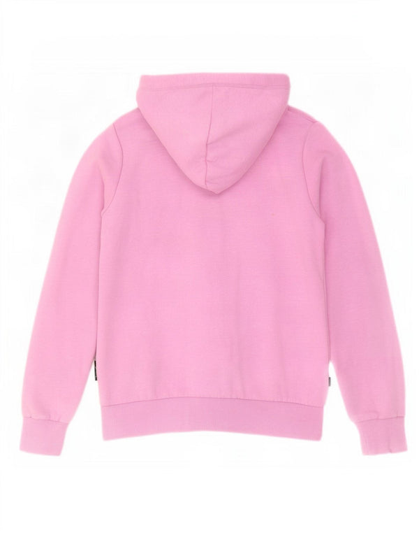 Superdry Womens Hoodie Jumper UK 6 XS Pink Cotton